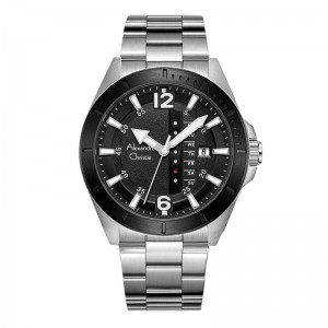 Alexandre Christie AC 6535 Silver Black Ring MEBTBBA